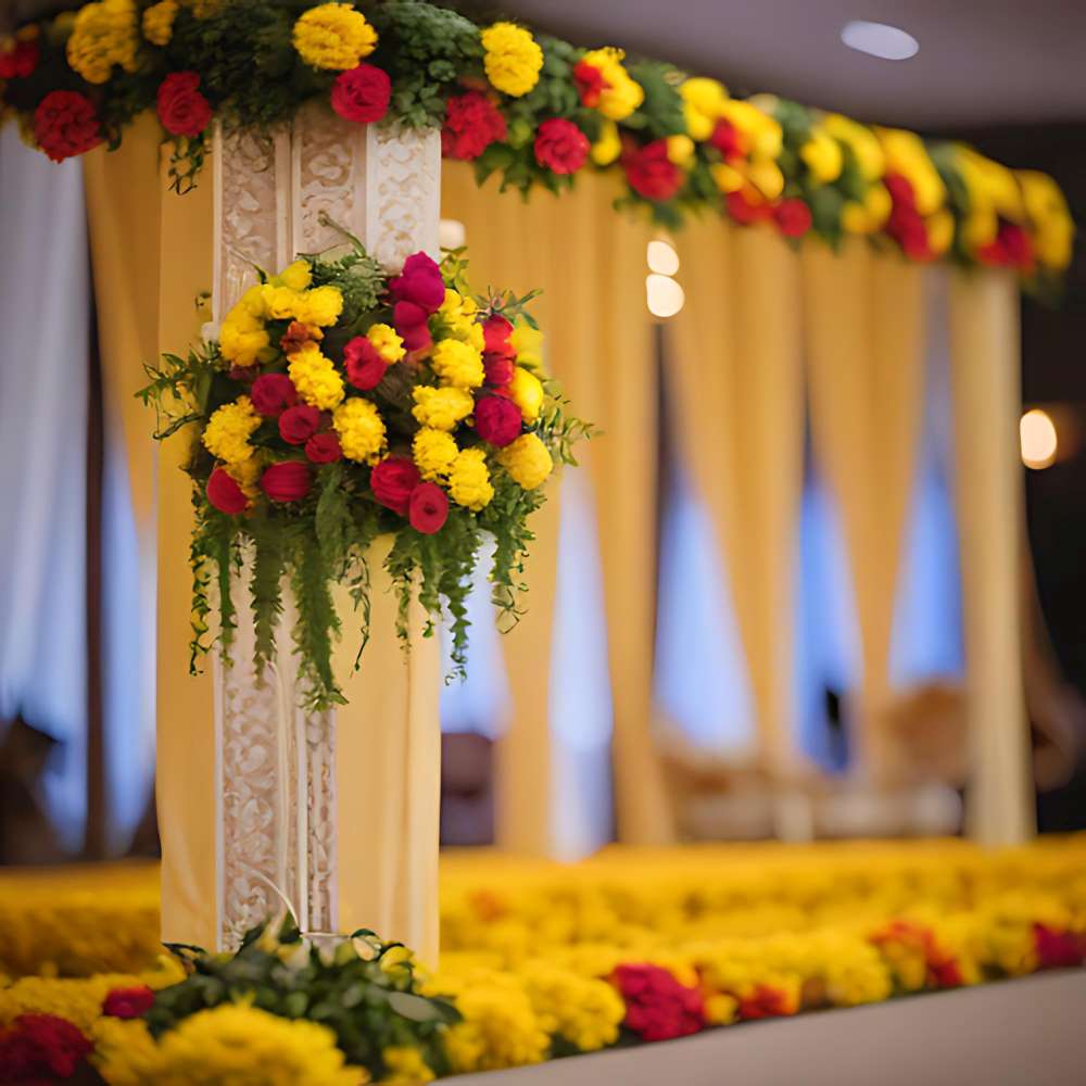 wedding reception stage decor